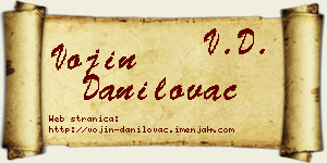 Vojin Danilovac vizit kartica
